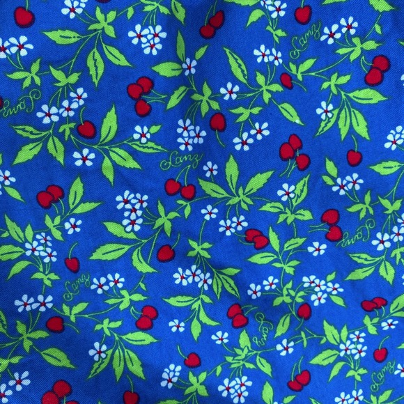 Womens Retro Lanz of Slazburg Floral Cherries Shirtdress Cottage Core Sz L - Picture 4 of 4